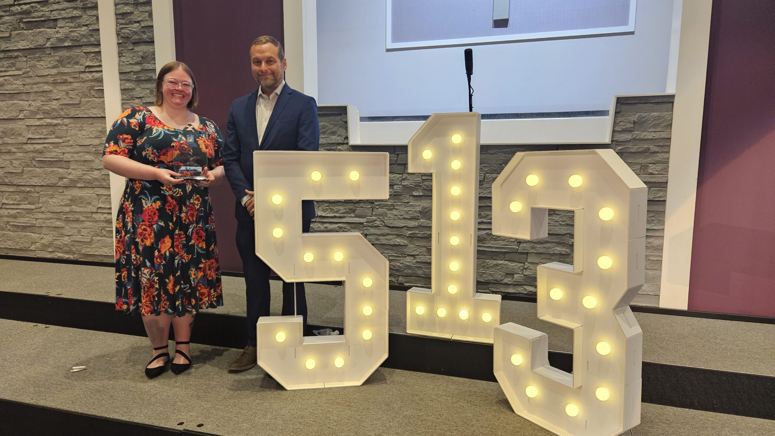 Stephanie Gibson and Greg Kesterman at 513Relief Bus Awards